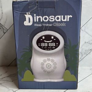 NWT Blue Dinosaur Sleep Trainer Clock, Nightlight